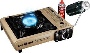 Gas One GS-3400P Propane or Butane Stove Dual Fuel Stove Portable Camping Stove - Patented - with Carrying Case Great for Emergency Preparedness Kit
